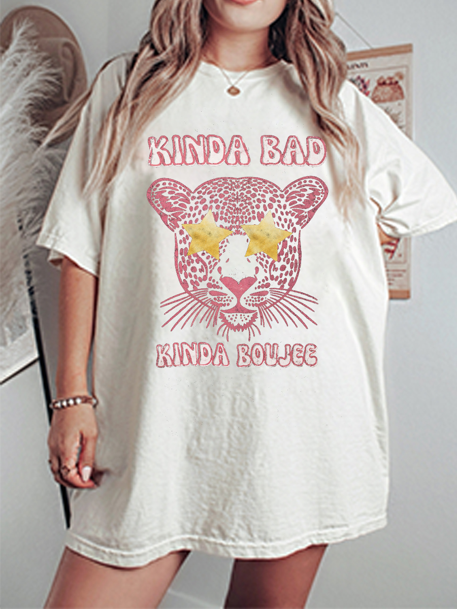 Vintage Kinda Bad Kinda Boujee Oversize Graphic Tee