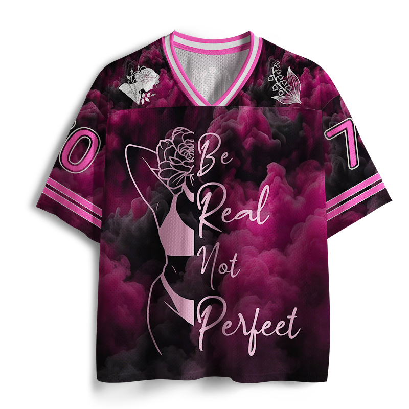 Vintage Be Real Not Perfect Mesh Jersey