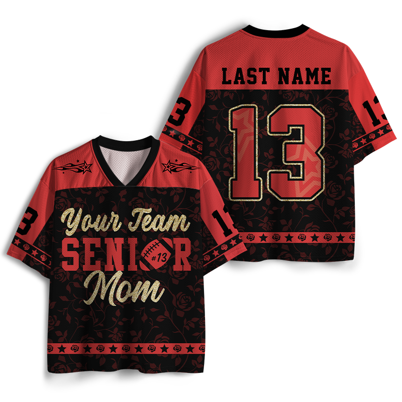 Vintage Senior Football Mom Mesh Jersey