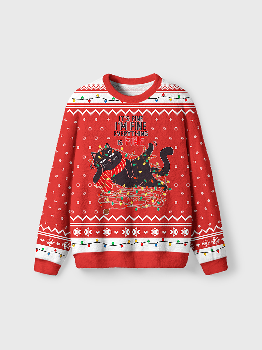 Vintage I'm Fine Ugly Sweater