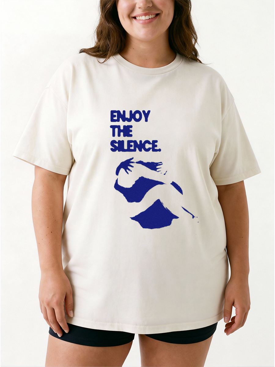 Vintage Enjoy The Silence Oversize Graphic Tee