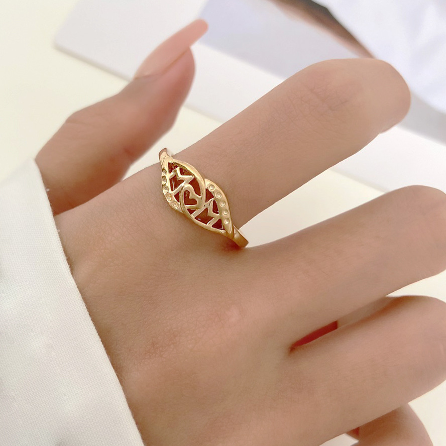 Mom Letter Ring