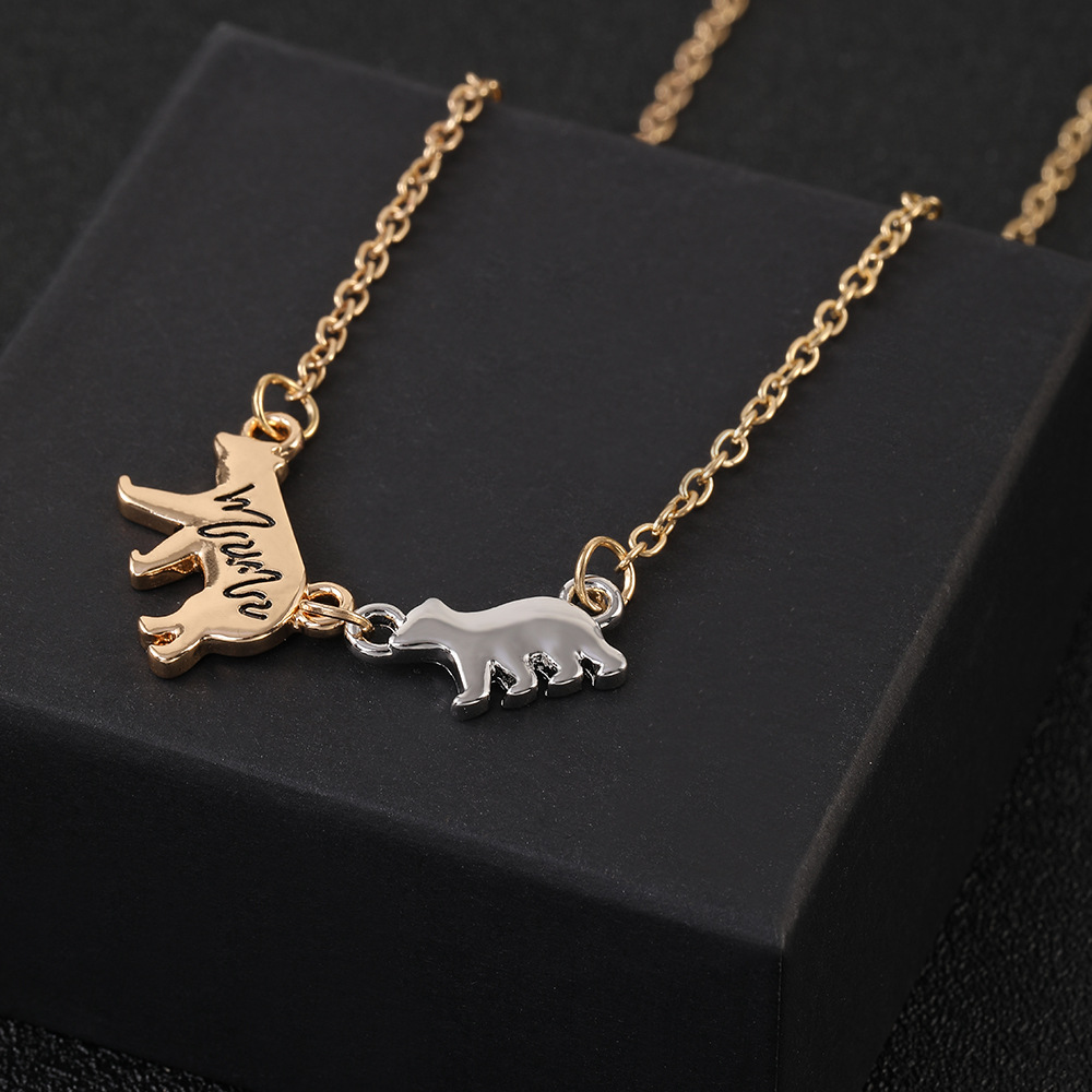 Mama Baby Bear Necklace