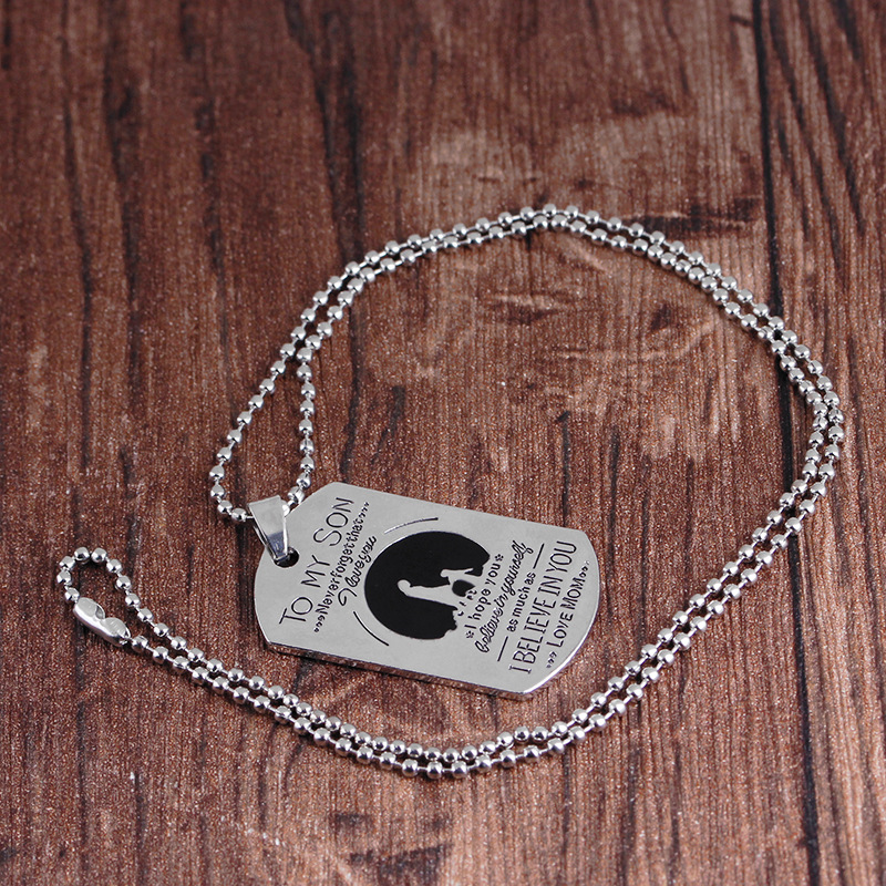 To My Son Love Mom Pendant Necklace