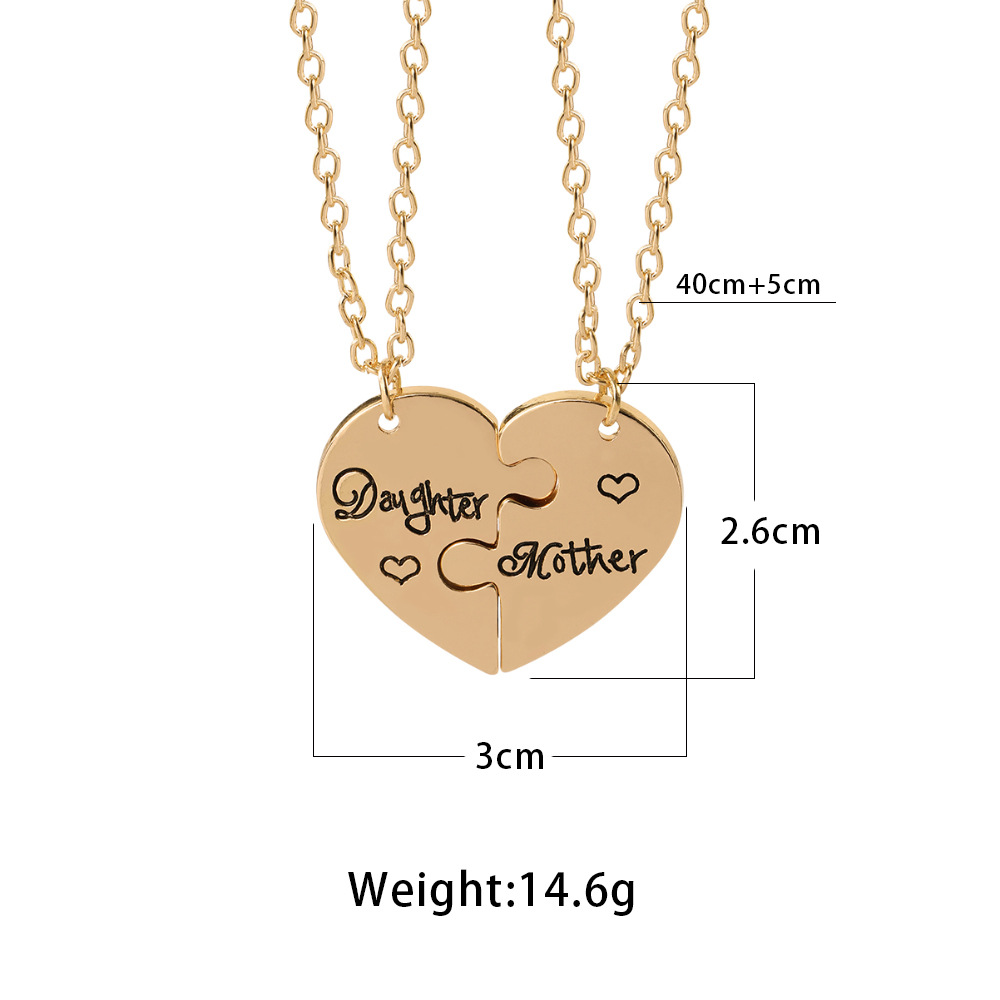 Mother and Daughter Patchwork Necklace