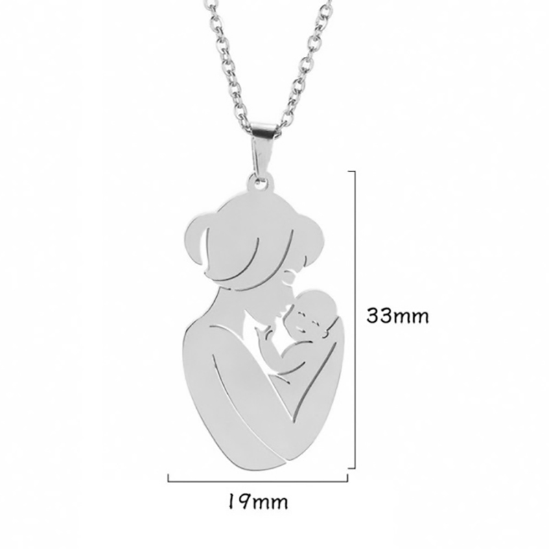 Mother Holding Baby Necklace