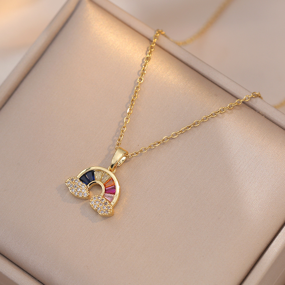 Colorful Rainbow Cloud Necklace