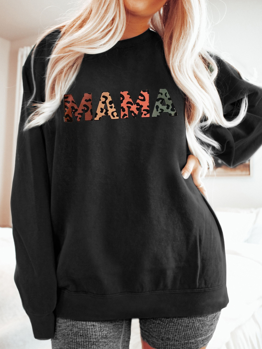 Plus Size Mama Short Sleeve Sweatshirt