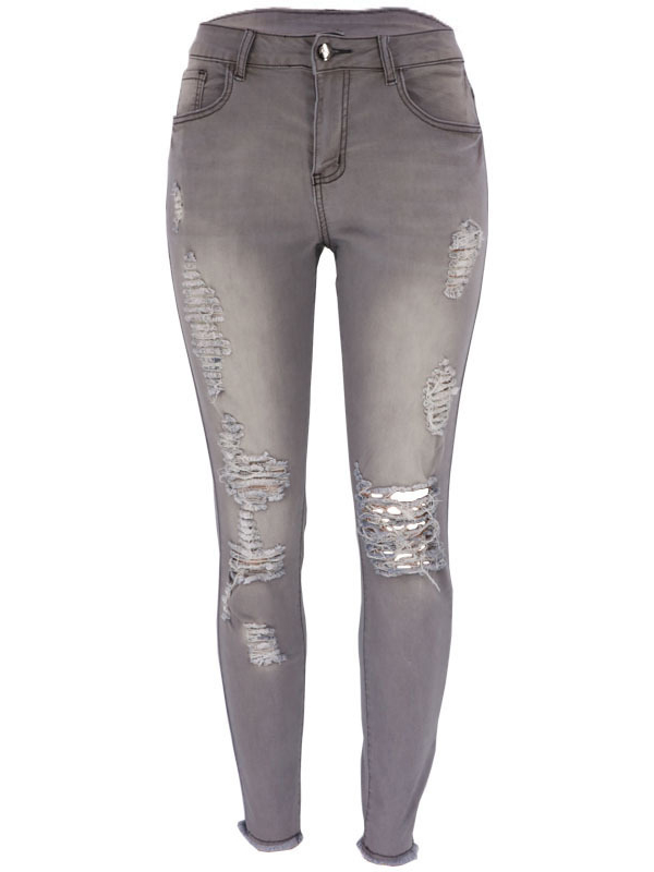 Cropped Ripped Fashionable Jeans