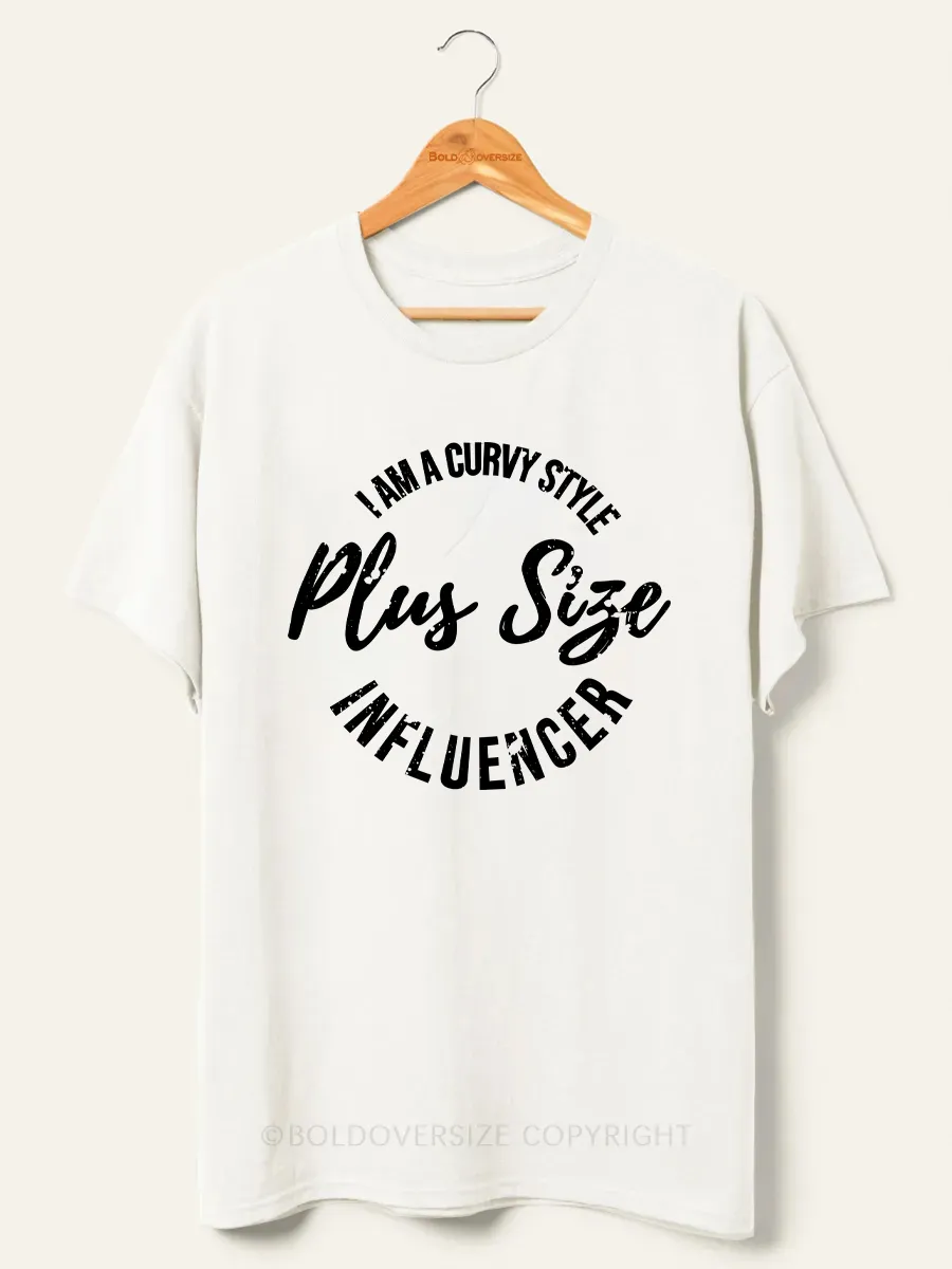 Vintage I Am A Curvy Style Plus Size Influencer Tee