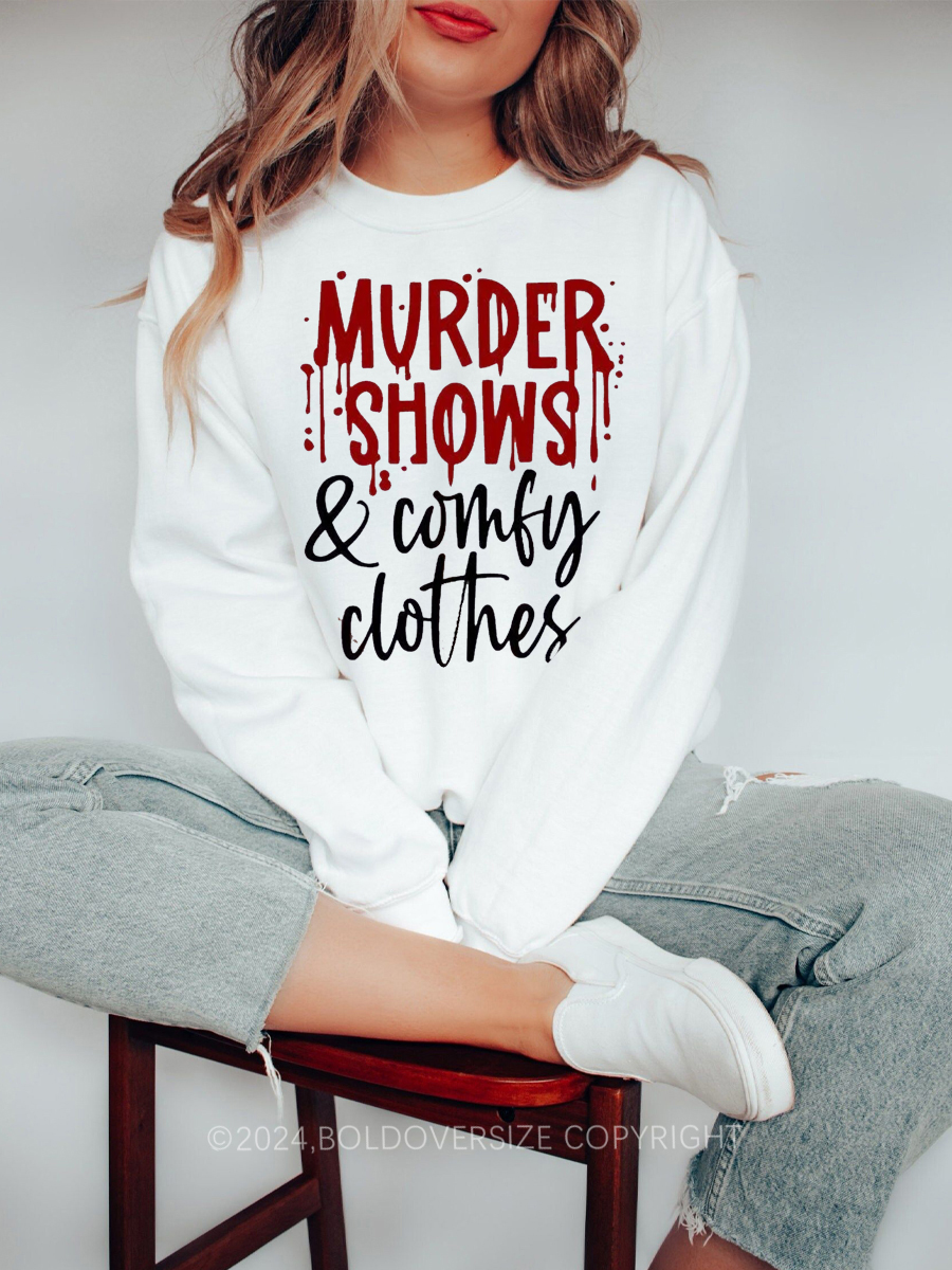 Vintage True Crime Shows And Comfy Clothes Sweatshirt