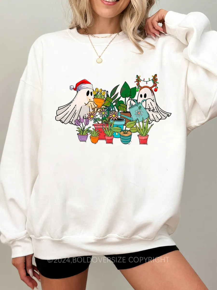 Vintage Christmas Ghost Plant Sweatshirt