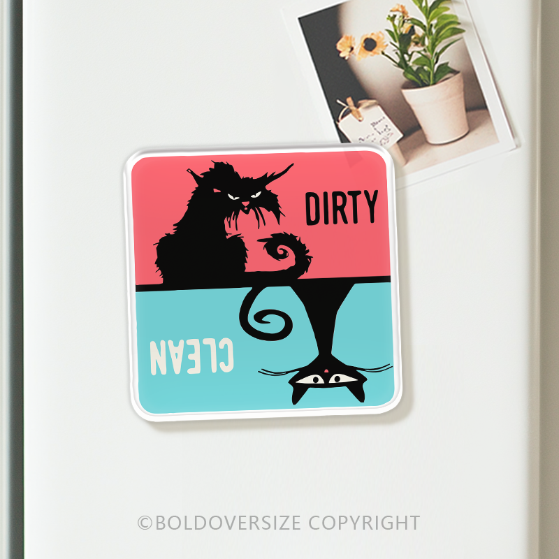 Vintage Dish Washing Acrylic Refrigerator Magnets