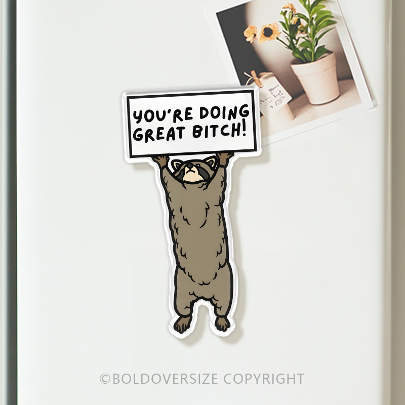 Vintage You'Re Doing Great Acrylic Refrigerator Magnets