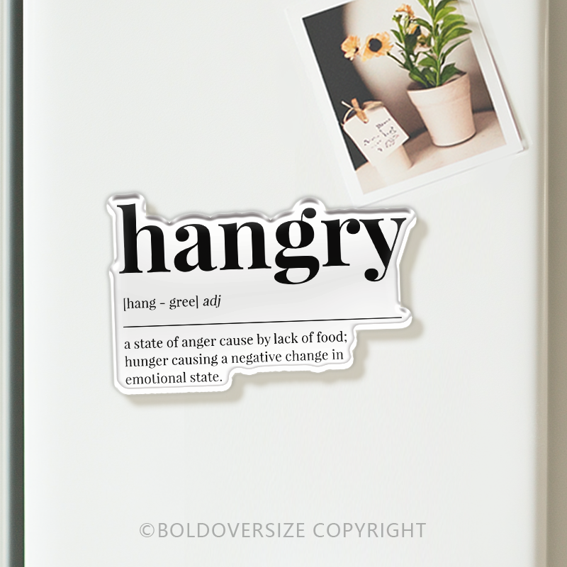 Vintage Hangry Acrylic Refrigerator Magnets