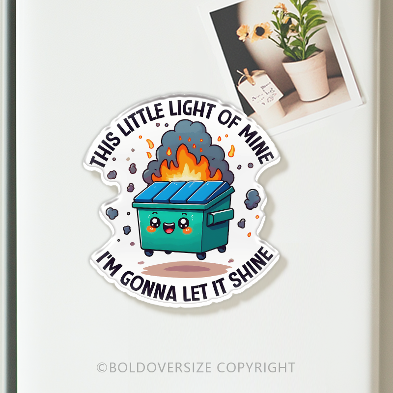 Vintage This Little Light Of Mine I'M Gonna Let It Shine Acrylic Refrigerator Magnets