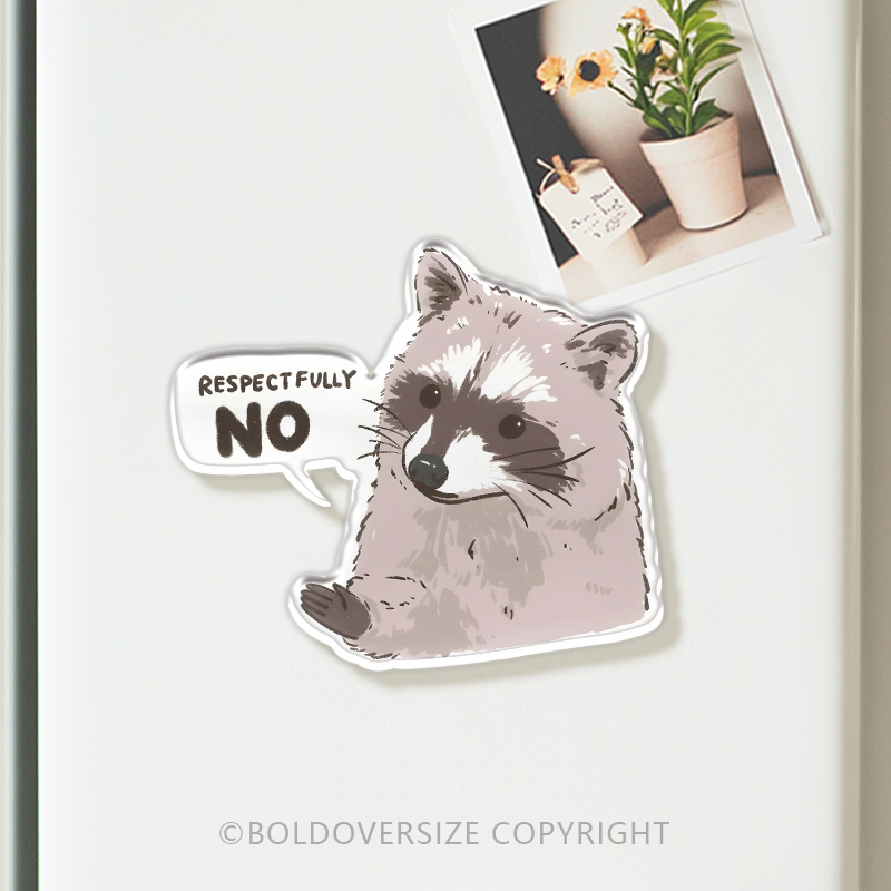 Vintage Respectfully Acrylic Refrigerator Magnets