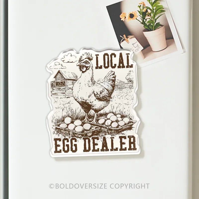 Vintage Local Egg Dealer Refrigerator Magnets