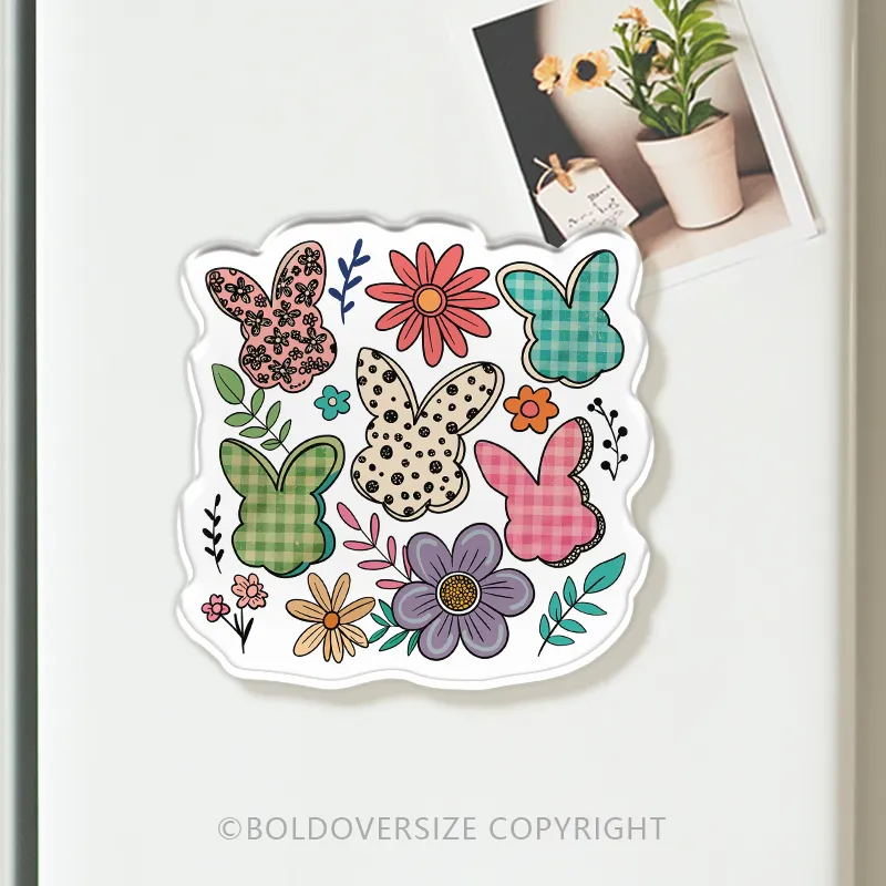 Vintage Boho Easter Refrigerator Magnets