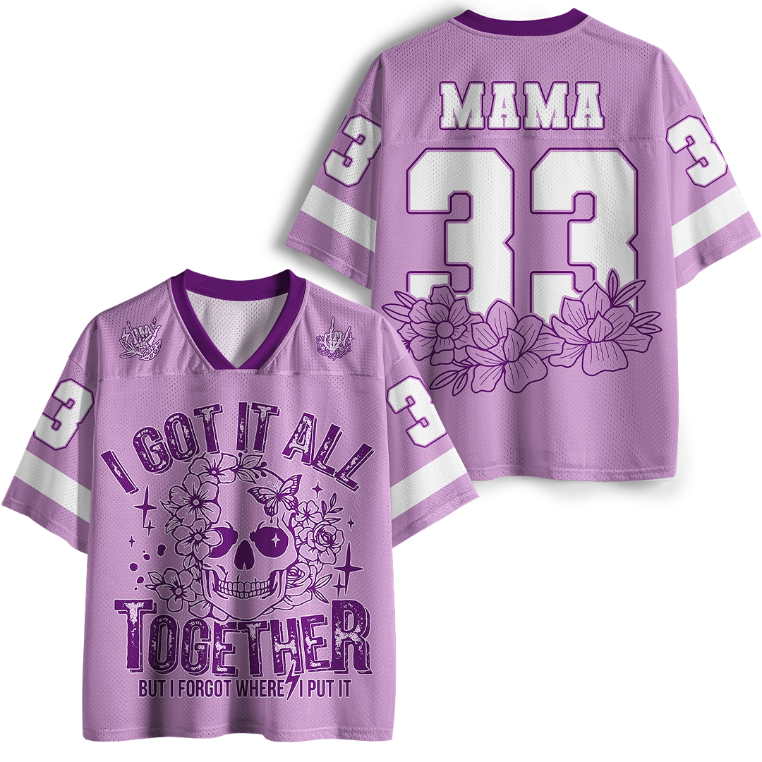 Personalized Vintage I Got It All Together Snarky Skeleton Mesh Jersey