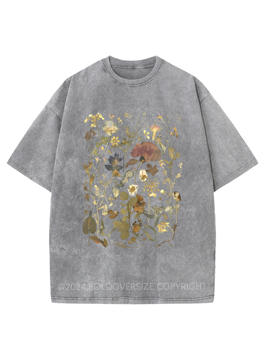 Vintage Boho Wildflowers Washed T-Shirt
