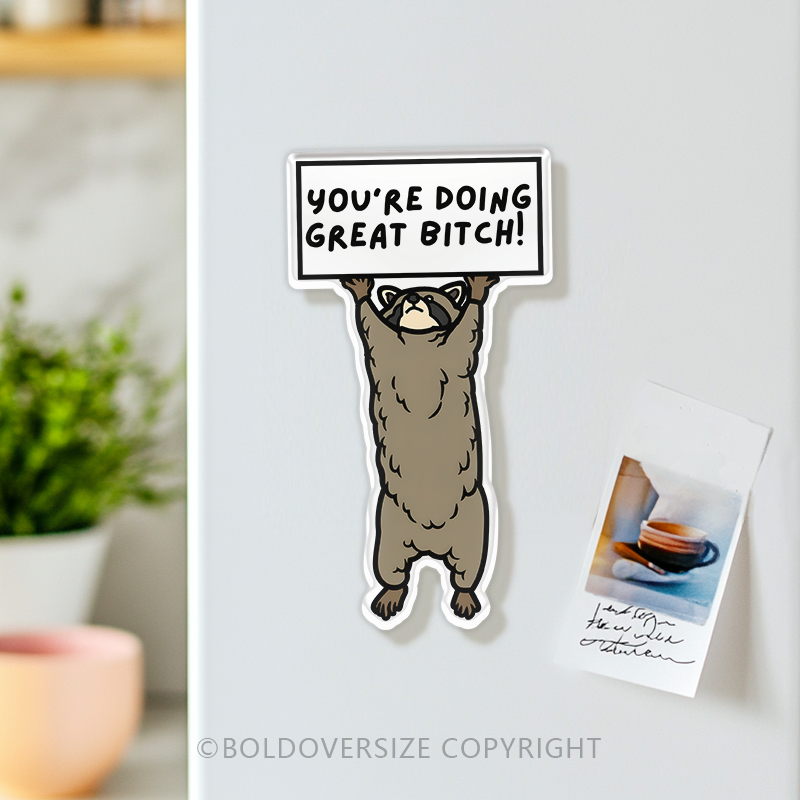 Vintage You'Re Doing Great Acrylic Refrigerator Magnets