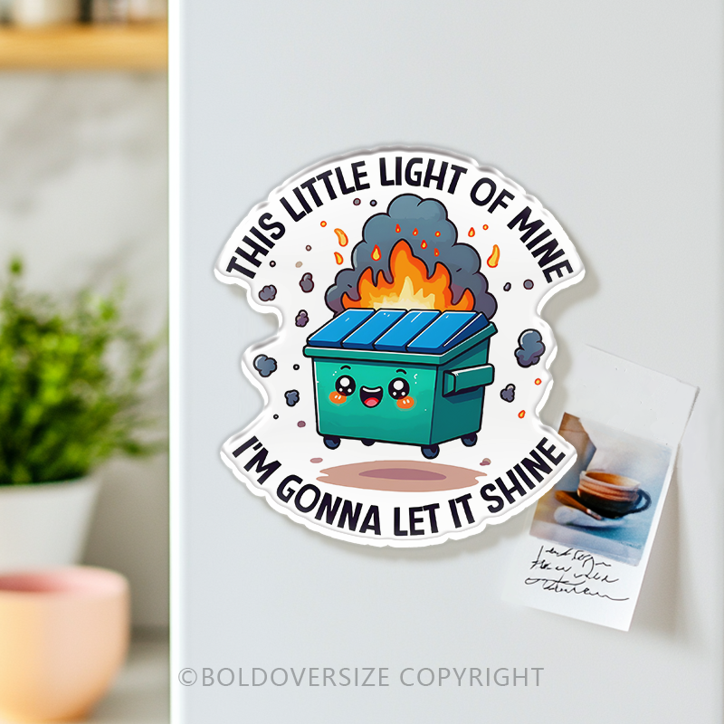 Vintage This Little Light Of Mine I'M Gonna Let It Shine Acrylic Refrigerator Magnets