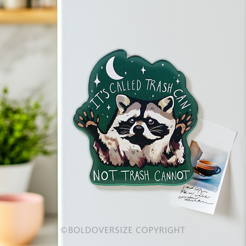 Vintage It'S Called Trash Can Not Trash Cannot Acrylic Refrigerator Magnets