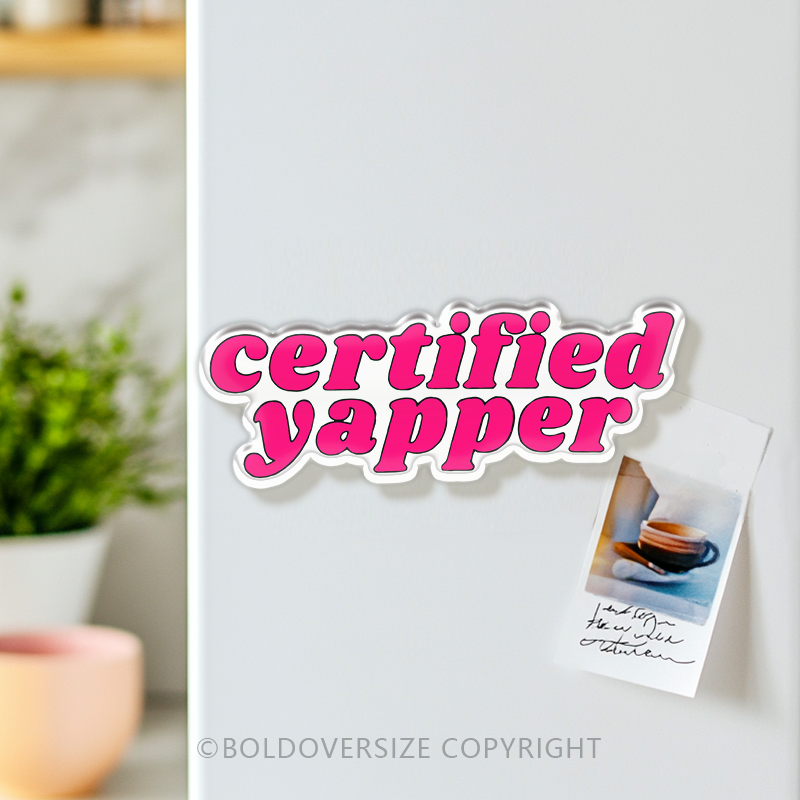Vintage Certified Yapper Acrylic Refrigerator Magnets