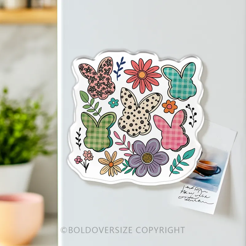 Vintage Boho Easter Refrigerator Magnets