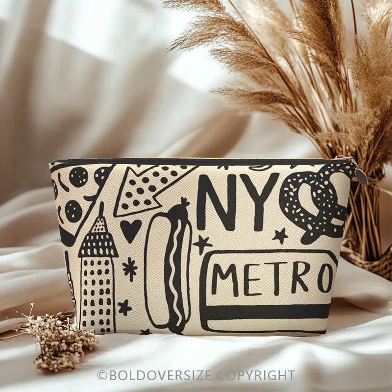 Vintage New York Screen Makeup Bags