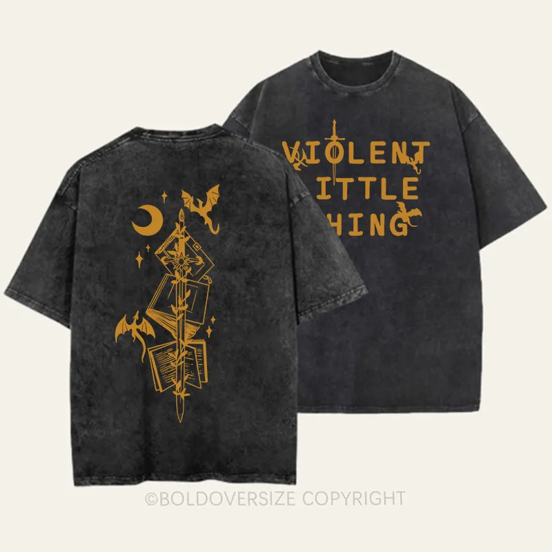 Vintage Little Thing 2 Side Patten Washed T-Shirt