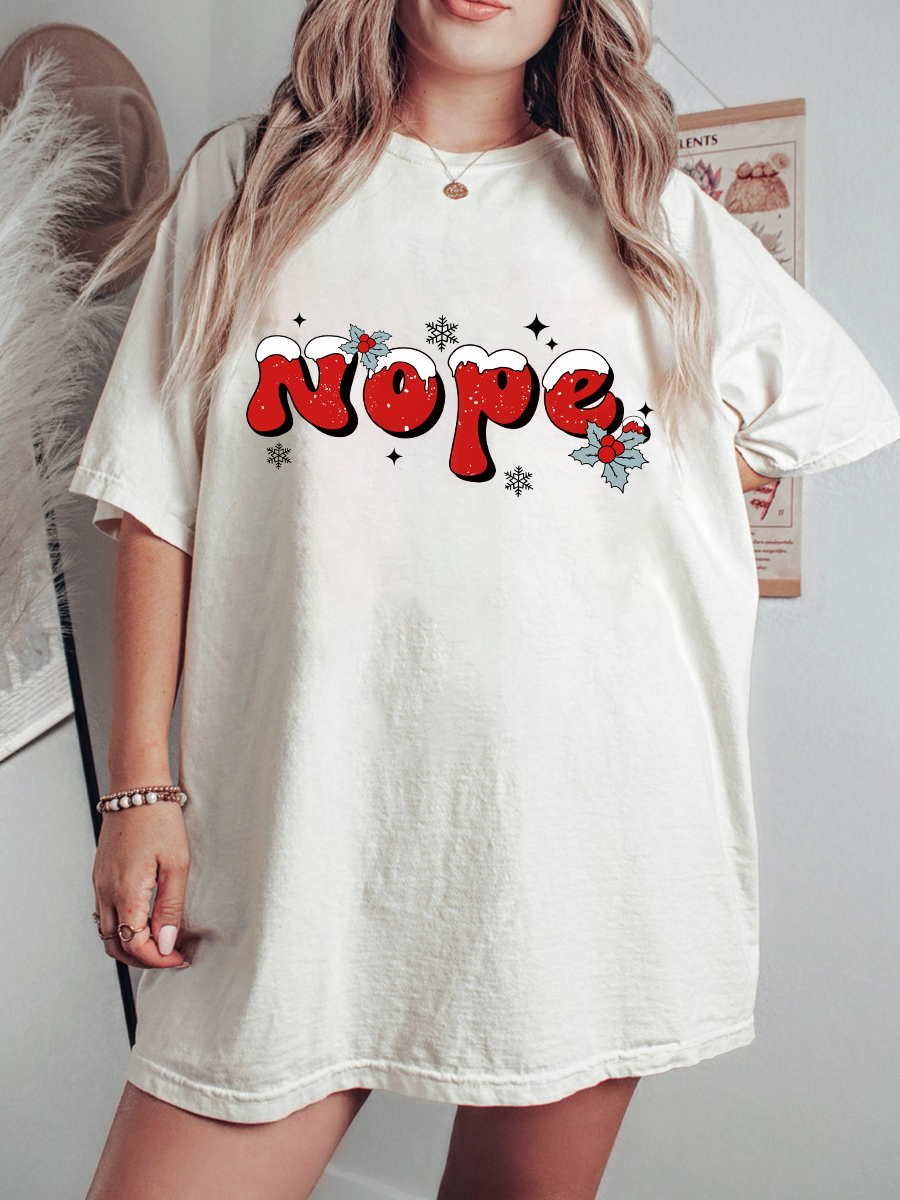Nope Snowflakes Plus Size T-Shirt