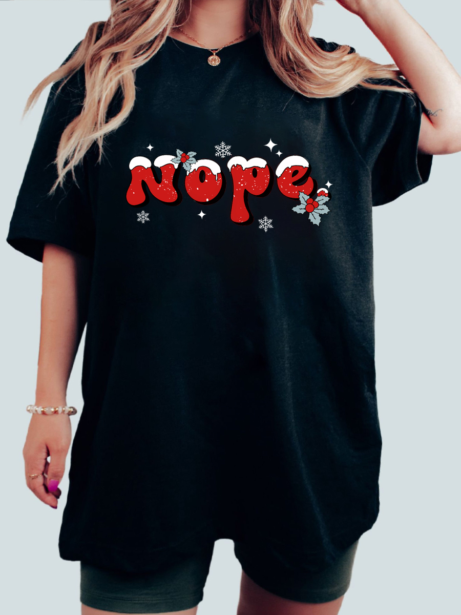 Nope Snowflakes Plus Size T-Shirt
