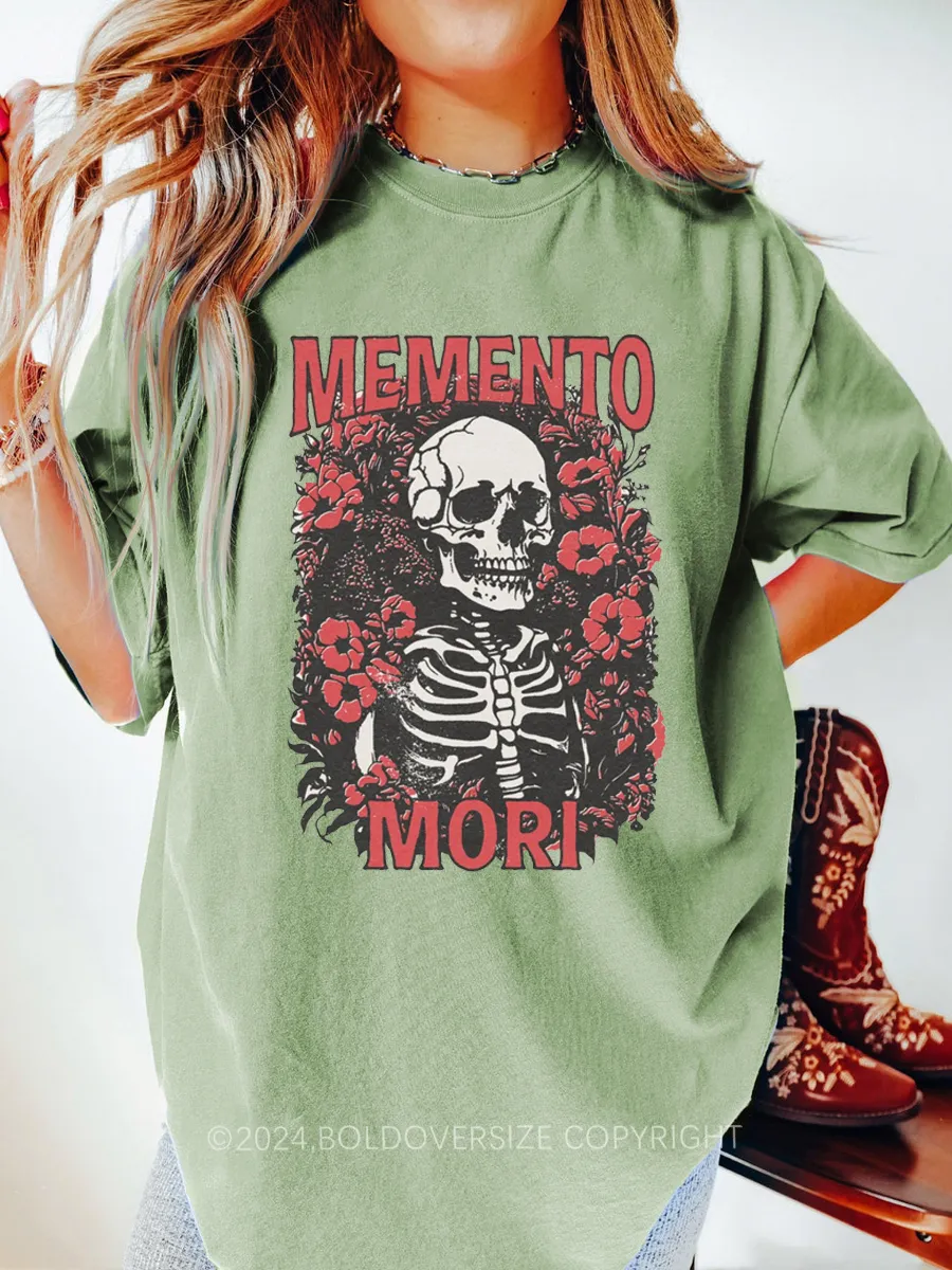 Vintage Skeleton Rose Flower Tee