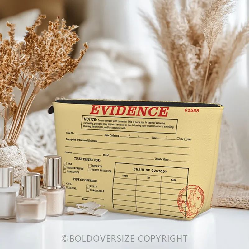 Vintage Crime Evidence Makeup Bags