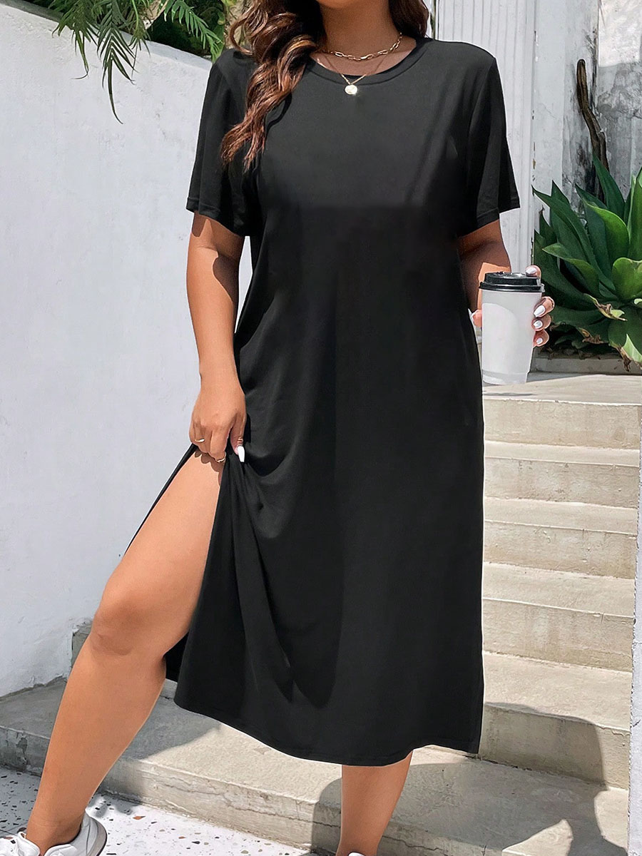 Vintage Split Thigh Tee Dress