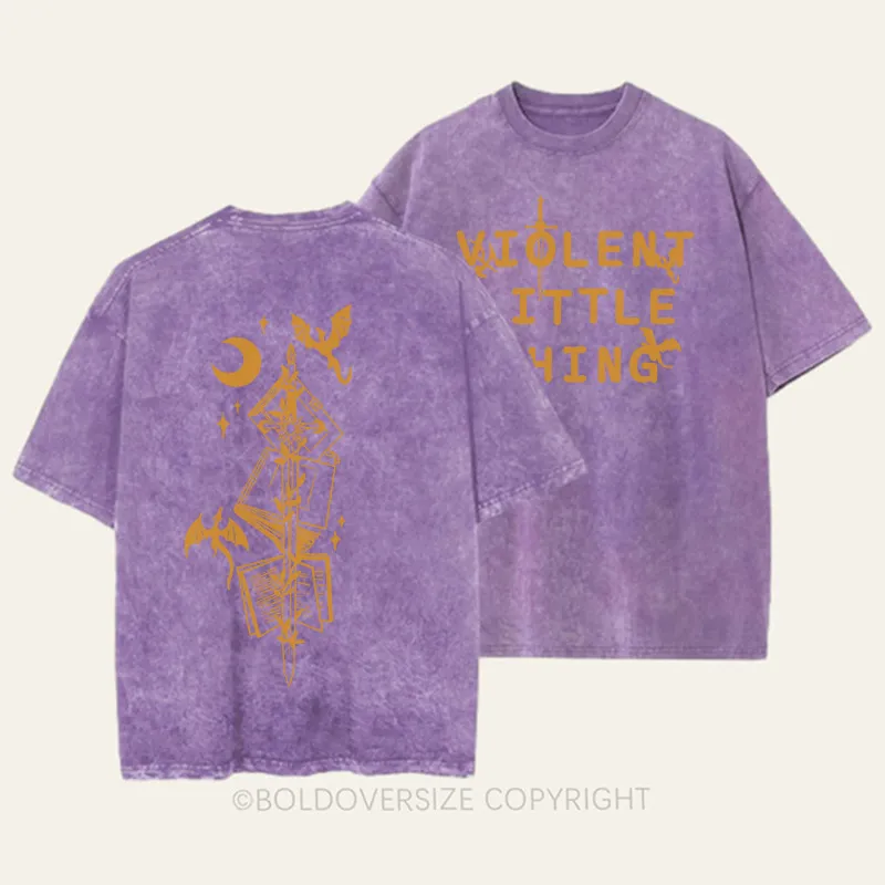 Vintage Little Thing 2 Side Patten Washed T-Shirt