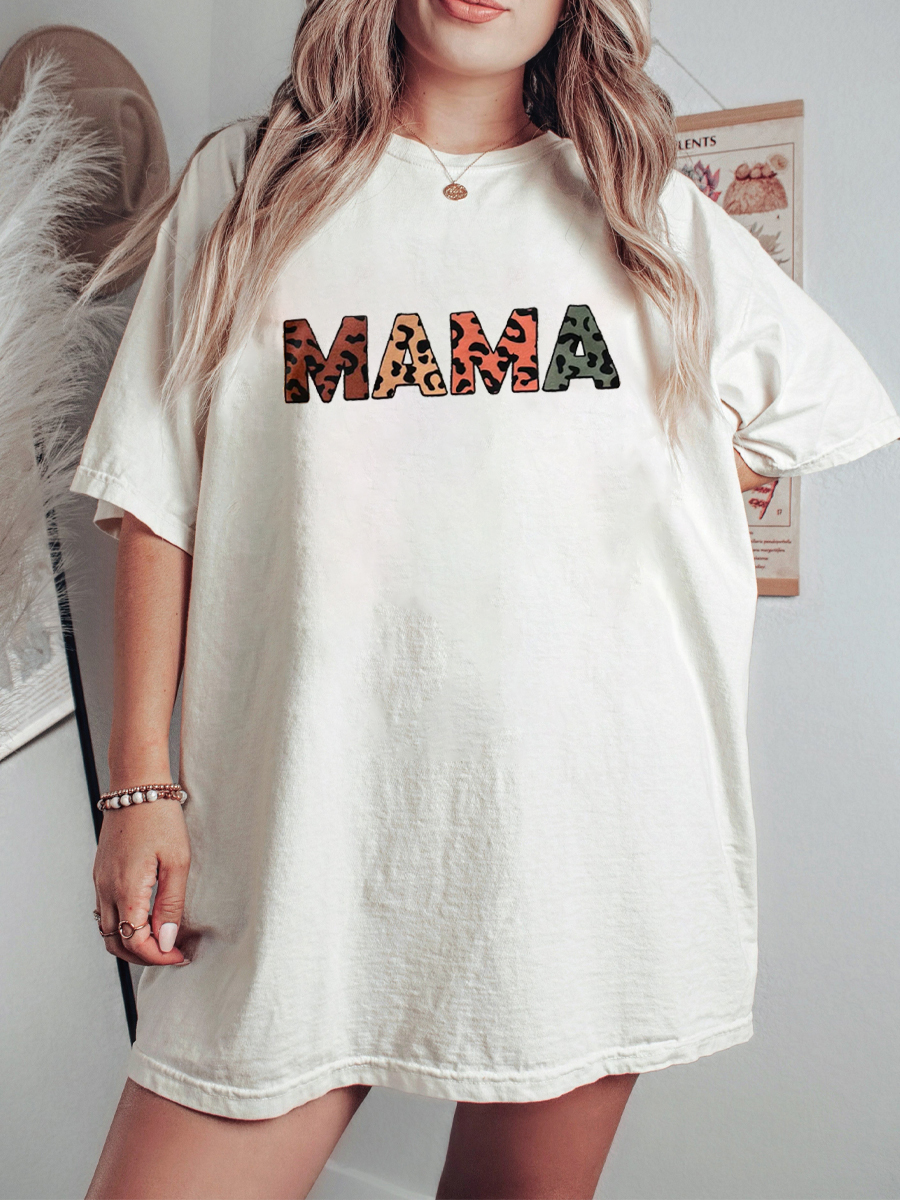 Plus Size Mama Short Sleeve Graphic Tee
