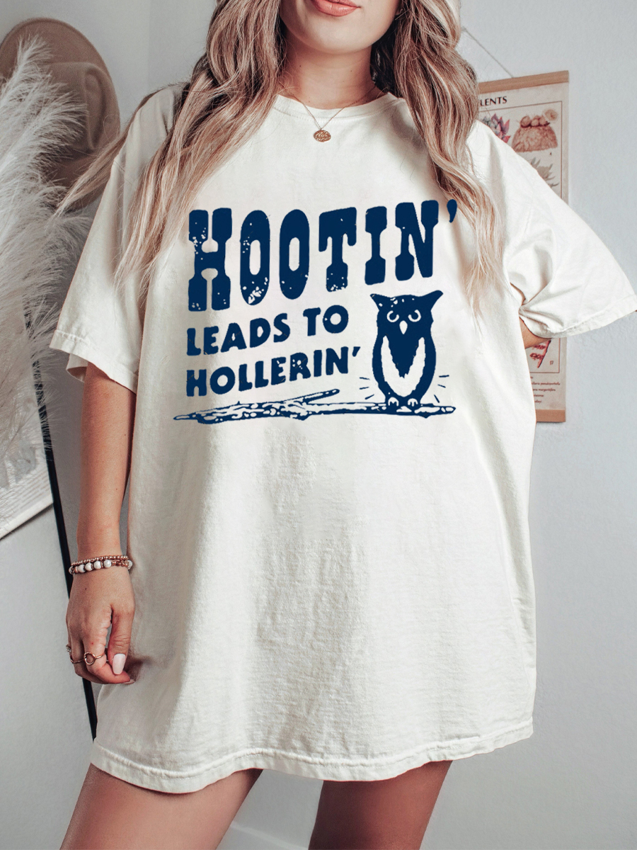 Vintage Hootin' Leads To Hollerin T-Shirt