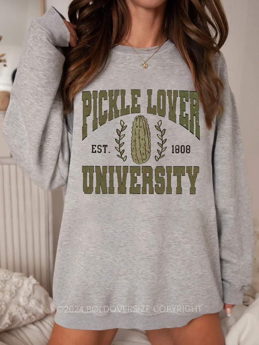 Vintage Pickle Lover University Sweatshirt