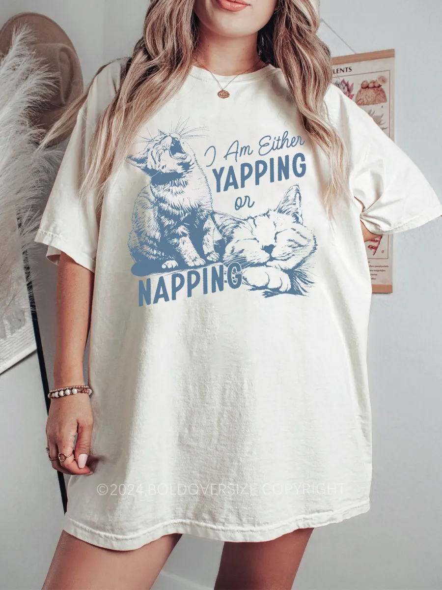Vintage Either Yapping Or Napping Tee