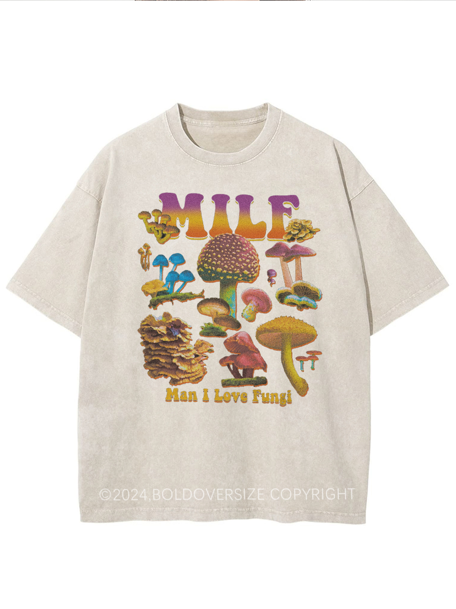 Vintage Milf Fungi Washed T-Shirt