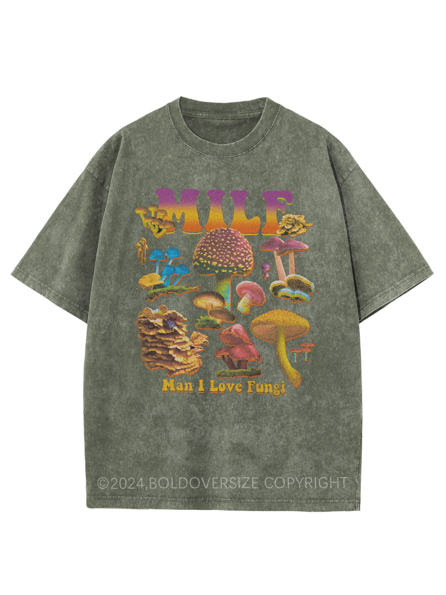 Vintage Milf Fungi Washed T-Shirt