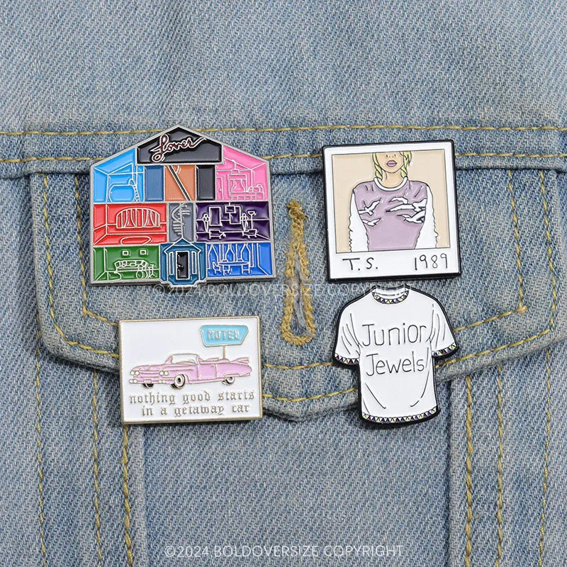 Creative and Individual Singer Album Shaped Pin