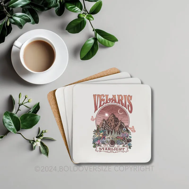 Vintage Court Of Dreams Corkwood Coaster