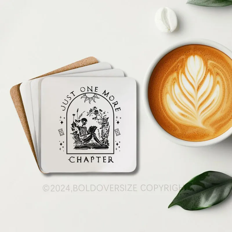 Vintage One More Chapter Corkwood Coaster