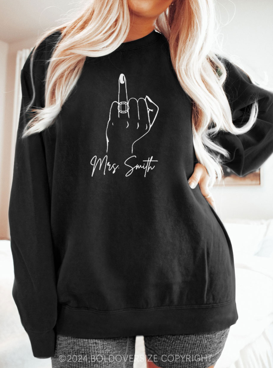 Vintage Bride Mrs. Last Name Sweatshirt