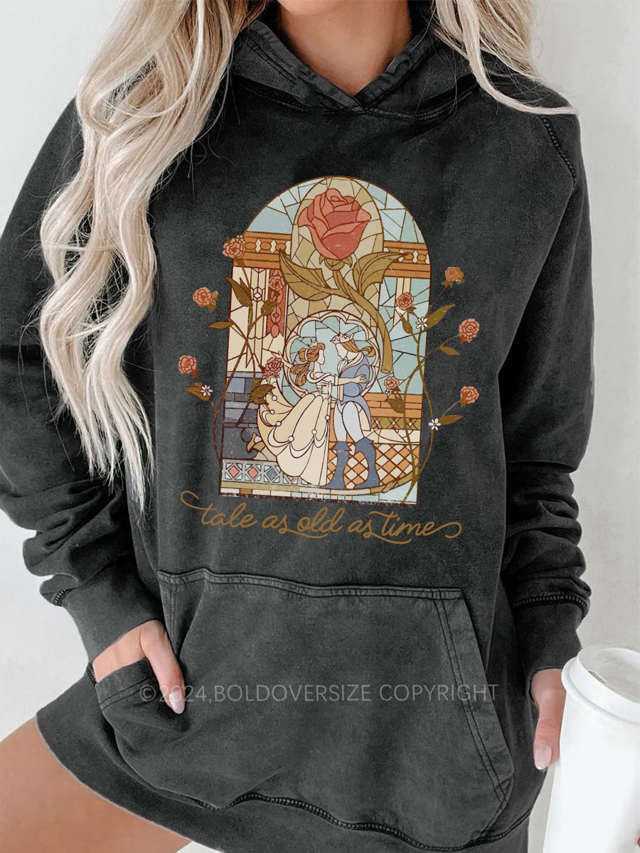 Vintage A Tale As Old As Time Washed Hoodie