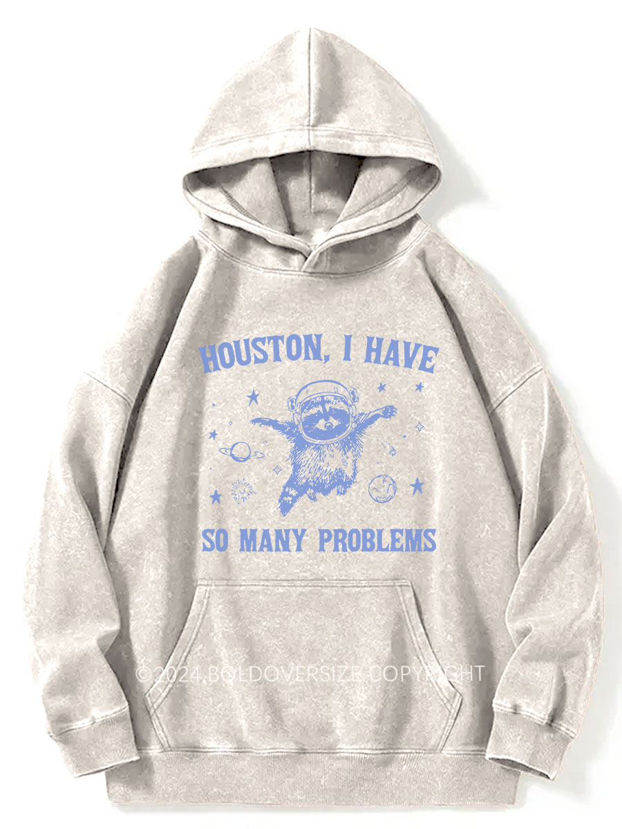 Vintage Raccoon Meme Washed Hoodie